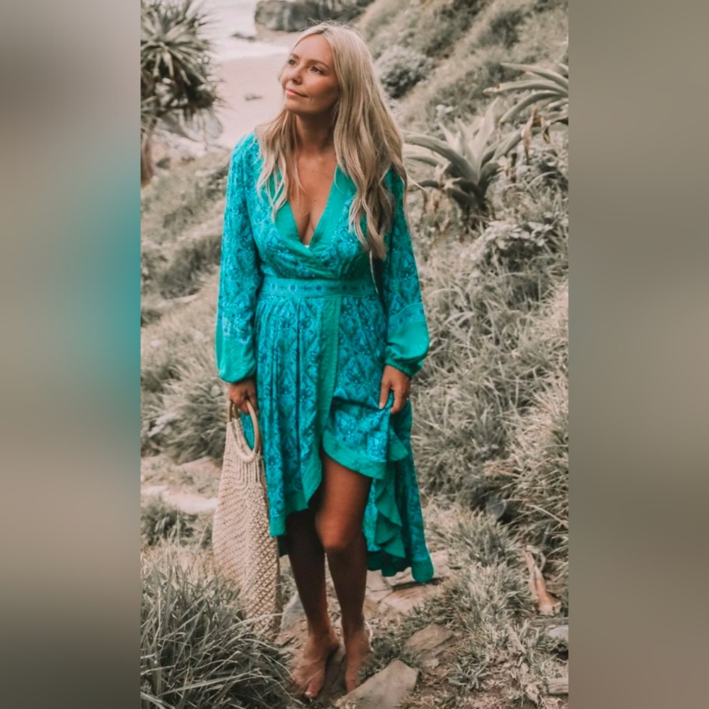 Spell & The Gypsy Jewel Soiree Emerald Dress Size Medium